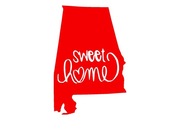 Download Sweet Home Alabama Heart State of Alabama SVG Instant Download