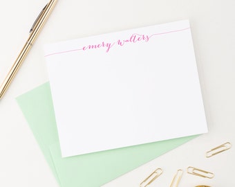 Personalized Stationery Set, Calligraphy, Personalized note cards, Personalized Thank you note cards, Personalized Stationary set, PS001