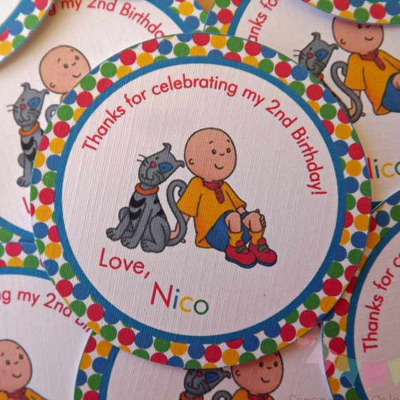 Caillou Inspired Favor Tags Thank You Tags Gift Tags Il_570xn