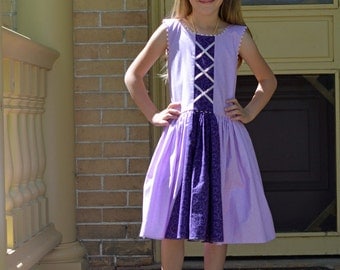 Rapunzel Dress, Girl's Tangled Dress