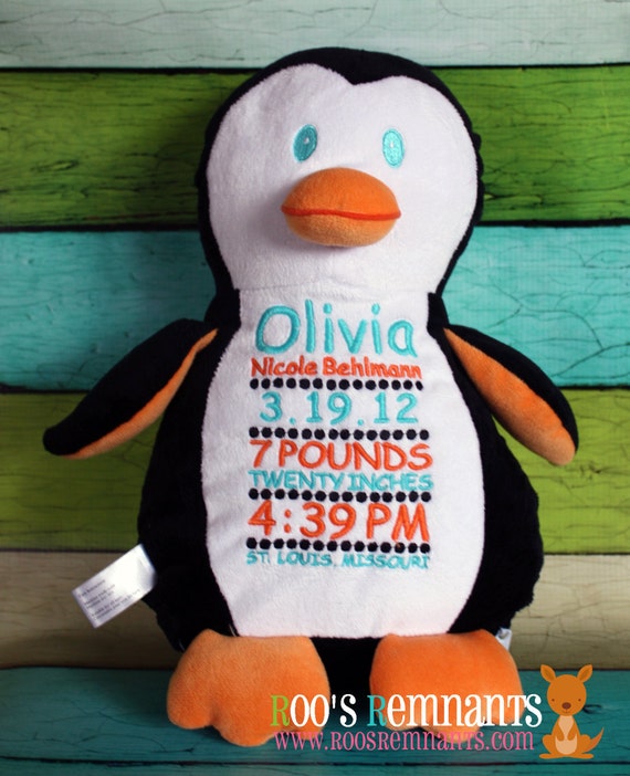 personalized penguin stuffed animal