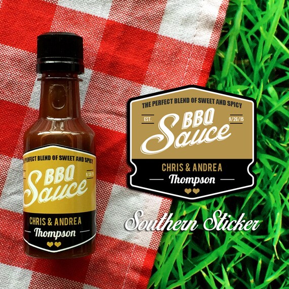 I Do BBQ Custom Barbecue Sauce Favors Personalized BBQ Labels
