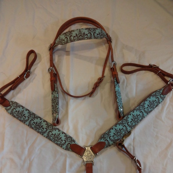 Damask Headstall Breast Collar Set West Coast Tack Custom