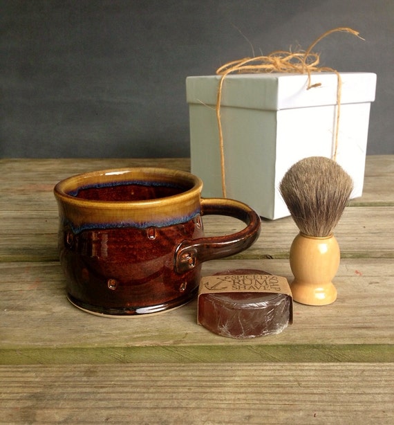 Father's Day Shaving Mug Gift Set Handcrafted Wet by