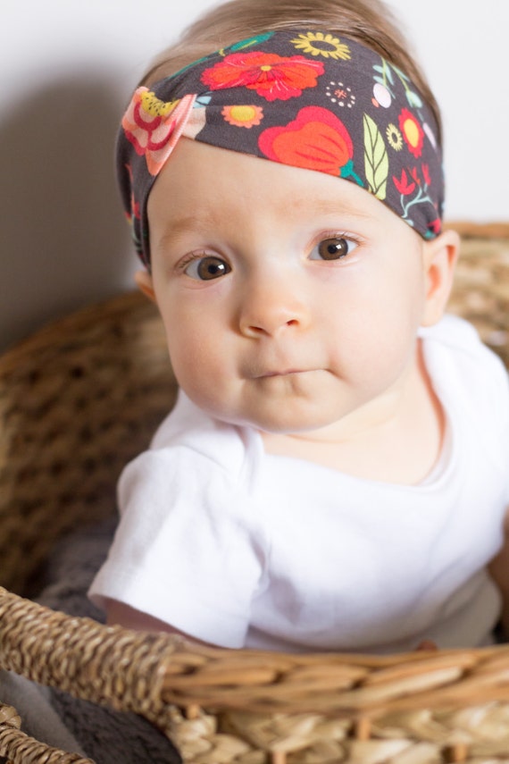 Baby Turban Headband Baby Head Wrap Infant by mannmadeandsewon