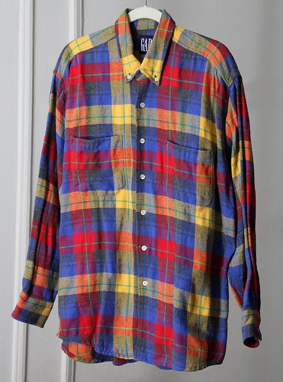 multi colored plaid shirt