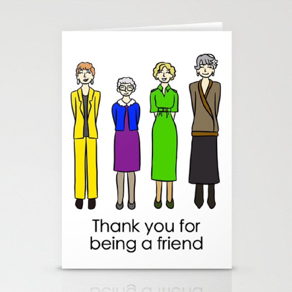 PRINTABLE: Thank You For Being a Friend 5x7 Greeting Card