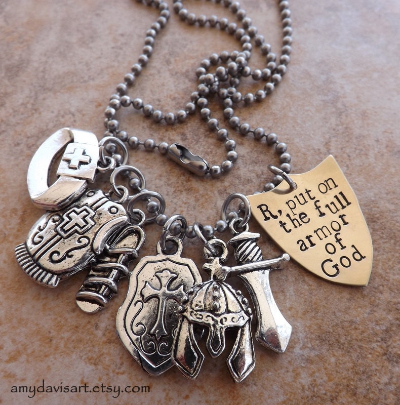 Put on the Full Armor Of God Necklace Christian Jewelry