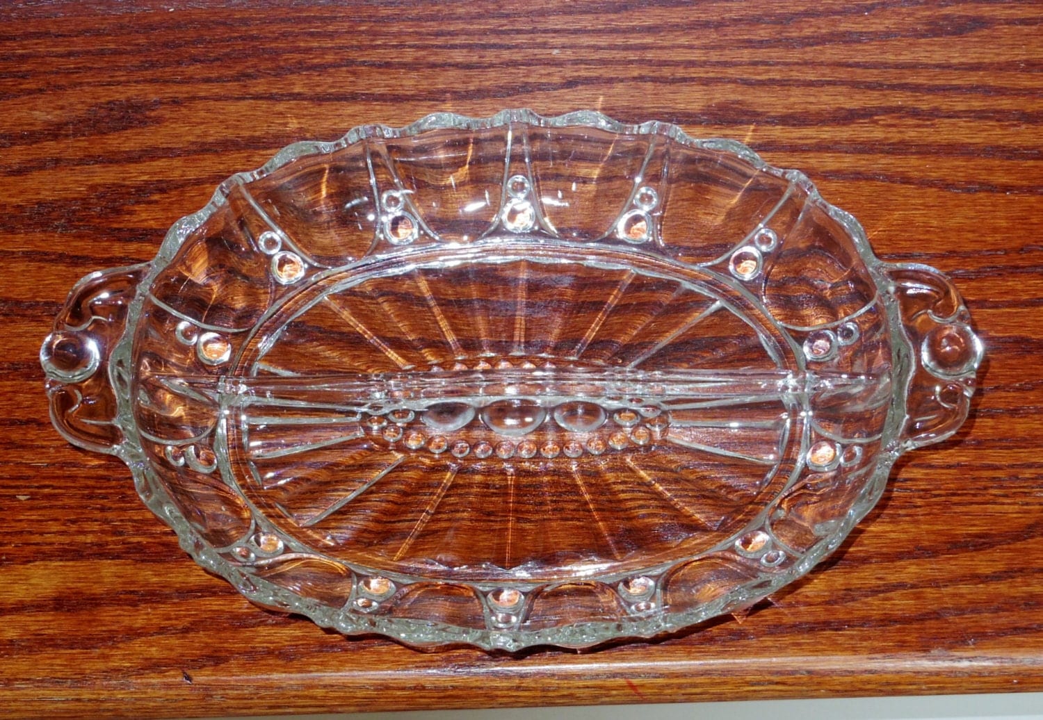 OYSTER PEARL DEPRESSION Glass Anchor Hocking Crystal 1930s