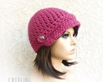 <b>...</b> warm hat with brim, Dusty pink, metal buttons &#39;<b>ELENA BONNET</b>&#39;. - il_214x170.752425461_3pq1