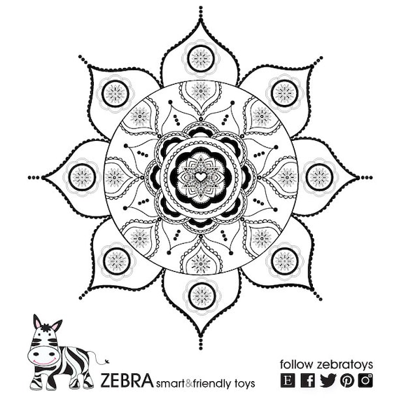 Download Bohemian Jewish Mandala-Hippi Digital Print-Boho Wall by zebratoys