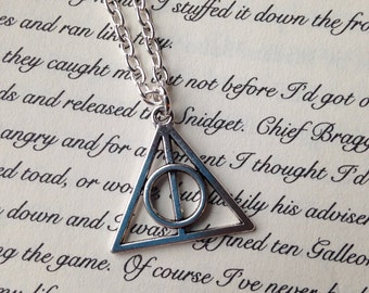 Items similar to Deathly Hallows Necklace, Harry Potter Jewelry, Luna ...