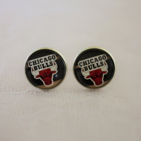 Chicago Bulls Cufflinks made from Basketball Trading by TSLdesigns