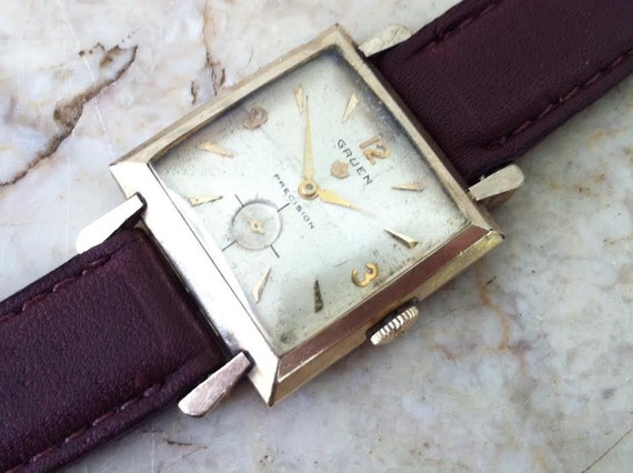 Vintage Men's Watch - Gruen Precision 21J Art Deco Men's Swiss Watch ...