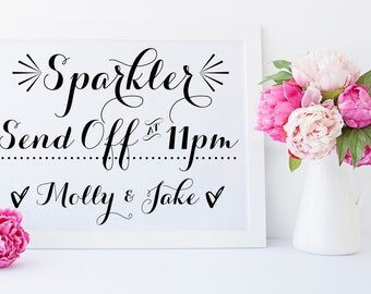 Printable Sparkler Send Off Sign, Sparkler Send Off, Sparkler Send Off Printable, Printable