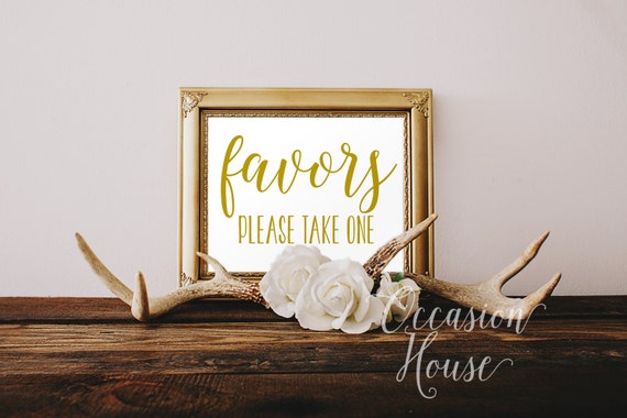 Favors Please Take One Sign Free Printable