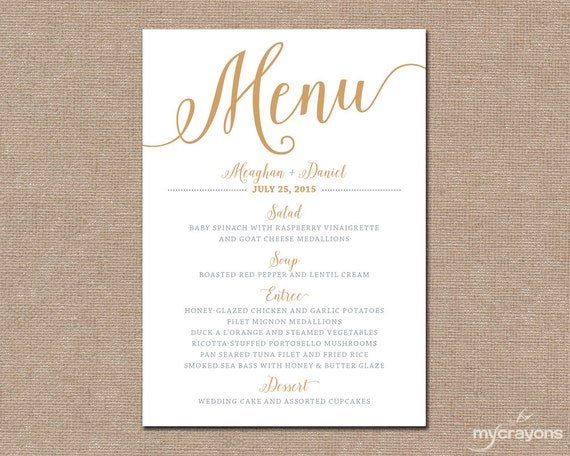 Wedding Invitations With Menu Cards 8