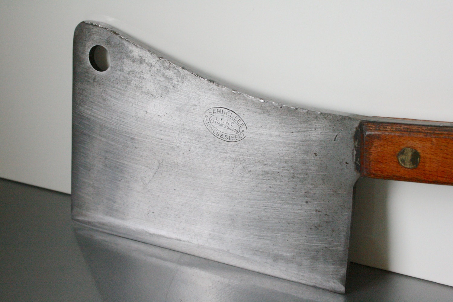 Antique Meat Cleaver / Samuel Lee Knives & Steels / 1886