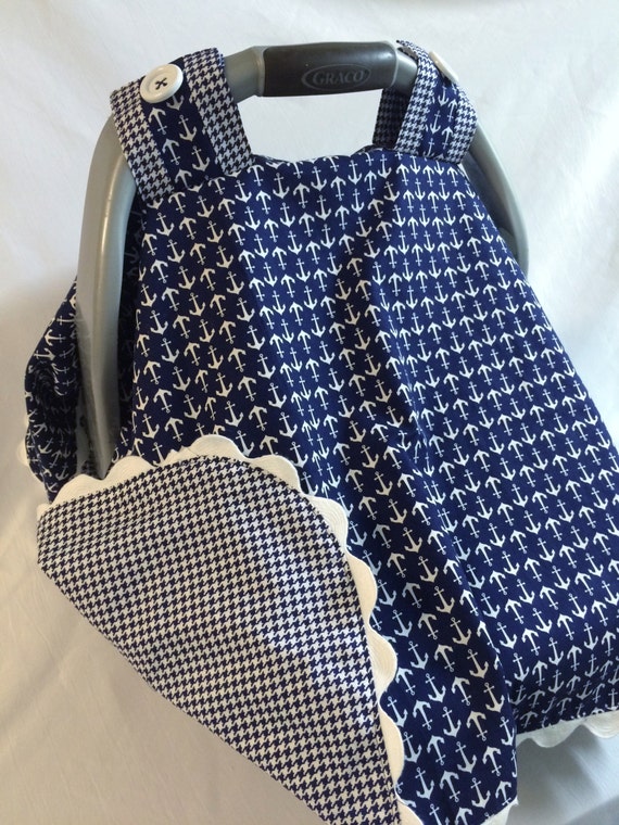 Boy Car Seat Canopy Navy Car Seat Canopy Anchor
