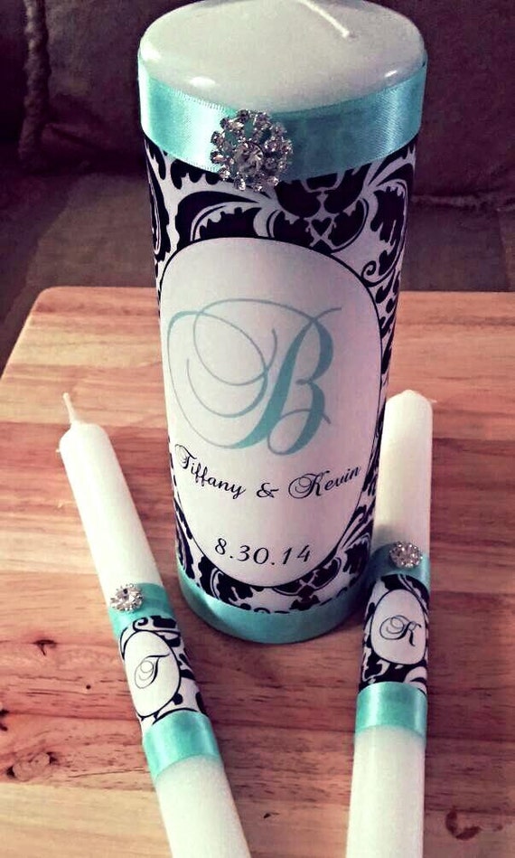 Items Similar To Personalized Wedding Unity Candle Set On Etsy 1701