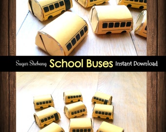 INSTANT DOWNLOAD!! Mini "School Bus" Chocolate Candy Bar Wrappers - Back to School Gifts