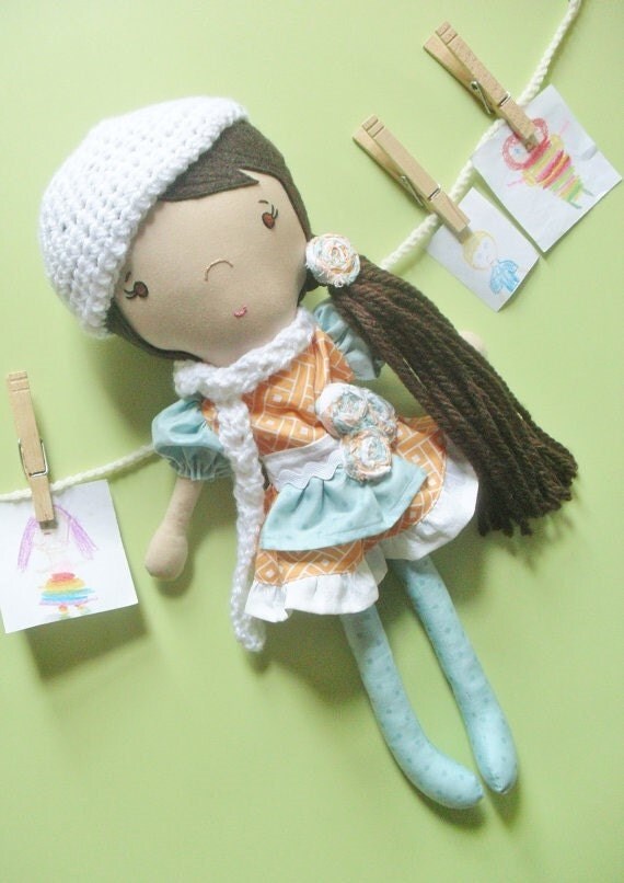 Items similar to Custom Rag Doll, Personalized Doll, Girls Rag Dolls