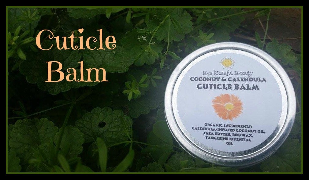 ORGANIC CUTICLE BALM Herbal Calendula Handmade Hand Salve
