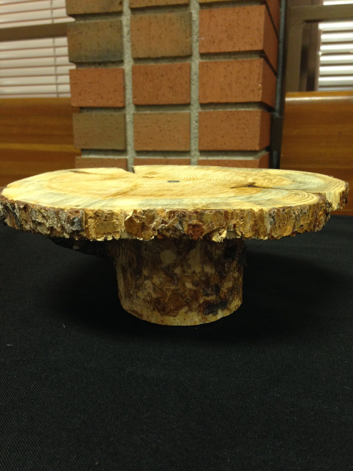 Rustic Wood Pedestal Stand