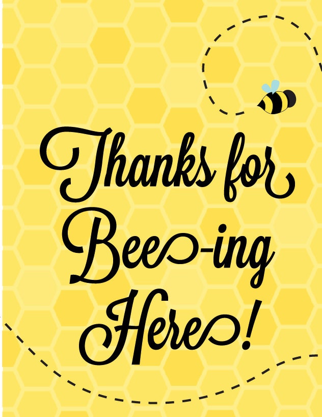 Thanks for Bee-ing Here Folding Cards by JoyfulPixels on Etsy