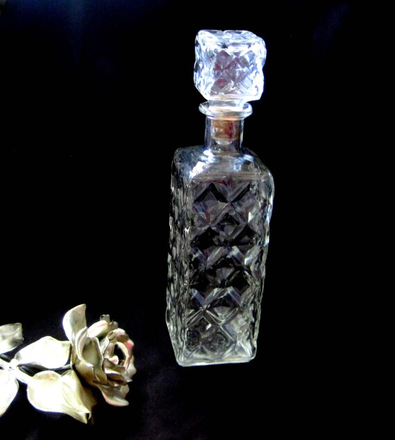 Mid Century Barware Liquor Decanter Diamond by SharetheLoveVintage