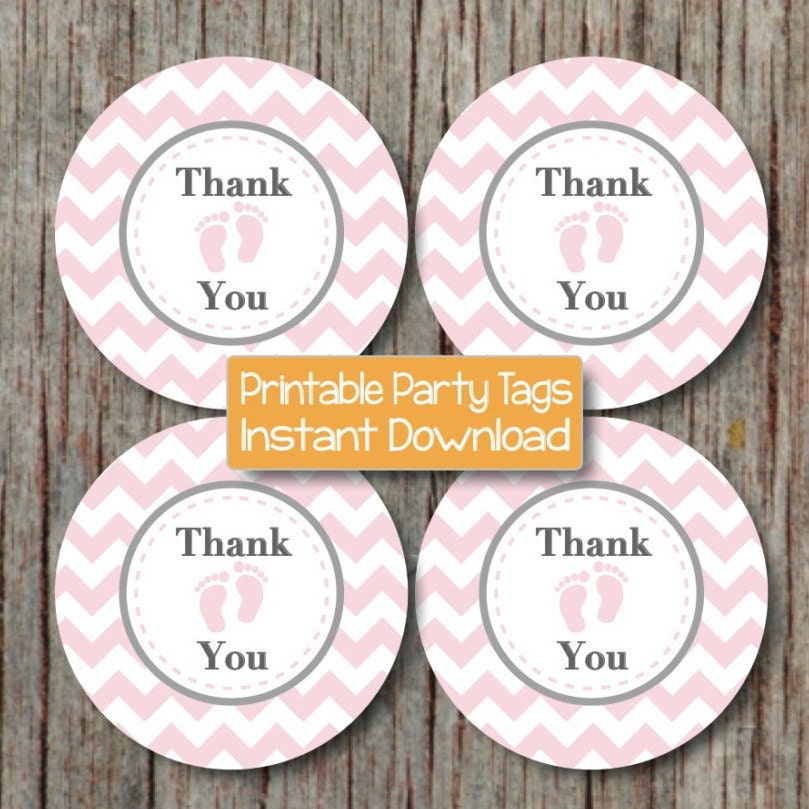 INSTANT DOWNLOAD Thank You Tags Baby Shower Printable Party