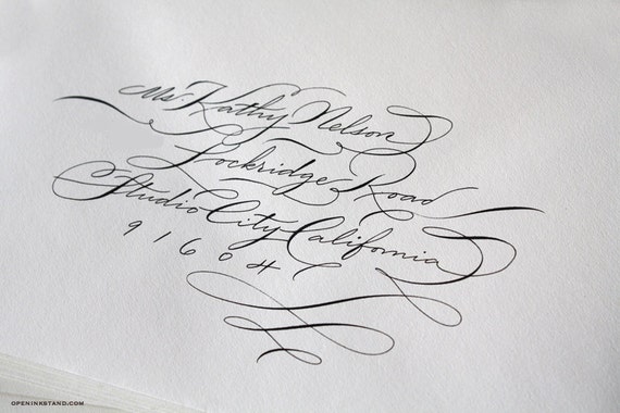 SPENCERIAN SCRIPT Hand Calligraphy Envelope by OpenInkStand