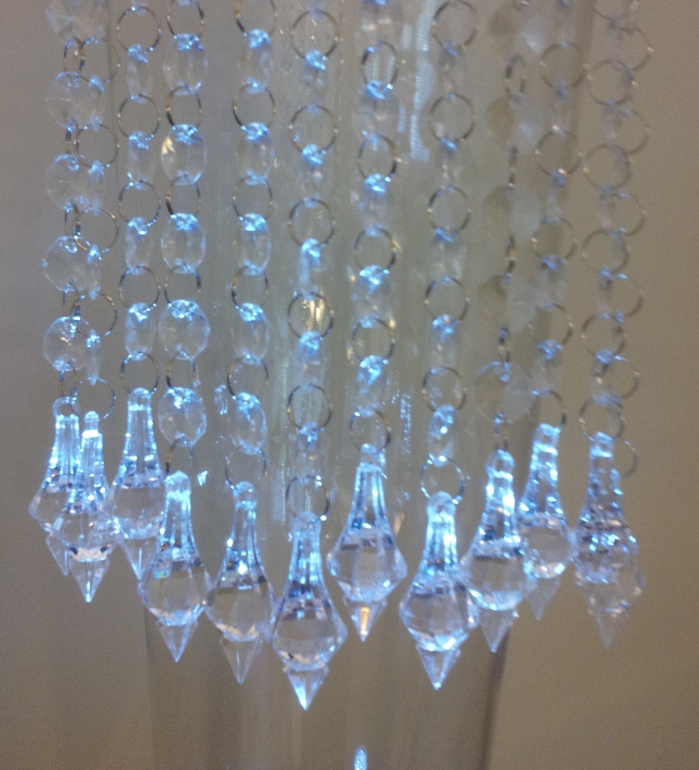 100 HANGING CRYSTALS 6 Inch Long Crystal Garland Strands