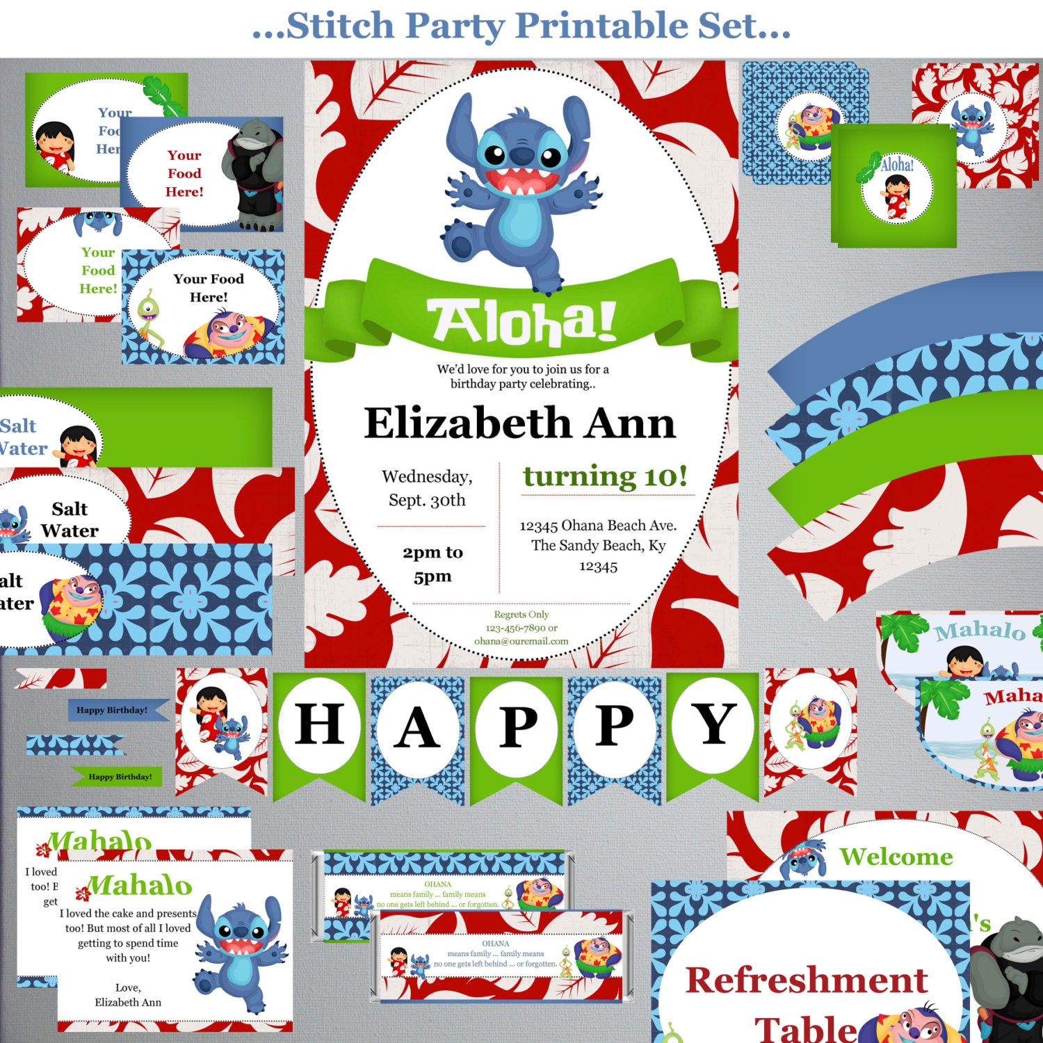Stitch-Lilo and Stitch-Birthday Printable by PaperWillowDesigns