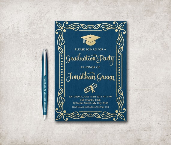 Graduation Party Invitation Printable Graduation Invitation