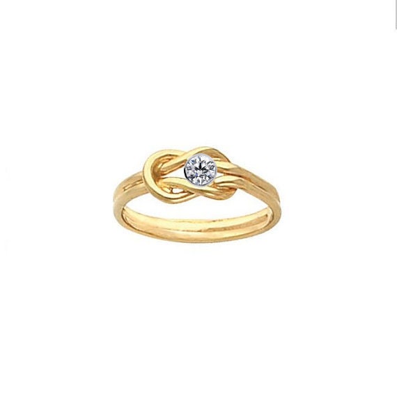 Best Friends Promise Ring Love Knot Gold Diamond Ring by Nautigold