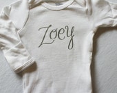 Personalized Baby Name Bodysuit. Personalize Baby Shirt. Hospital Outfit. First Birthday Shirt. Coming Home Outfit. OOTD.