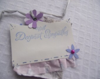 SYMPATHY Tag,GIFT Tag,Handmade PAPER Tag