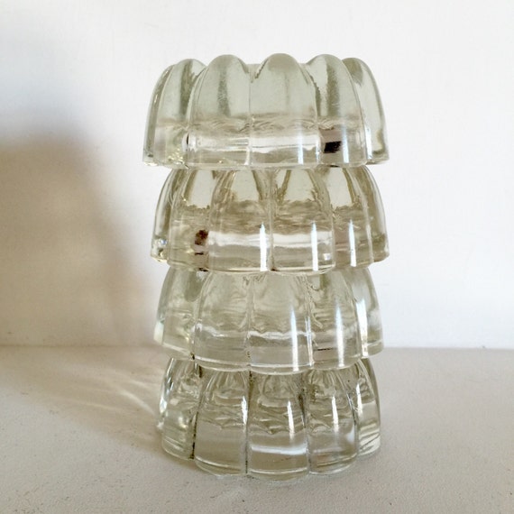 Antique French Glass Table Risers Table lifts