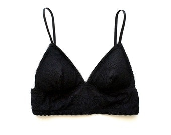 black mesh and eyelash lace triangle bra with top Nigeria black mesh and eyelash lace triangle bra with top