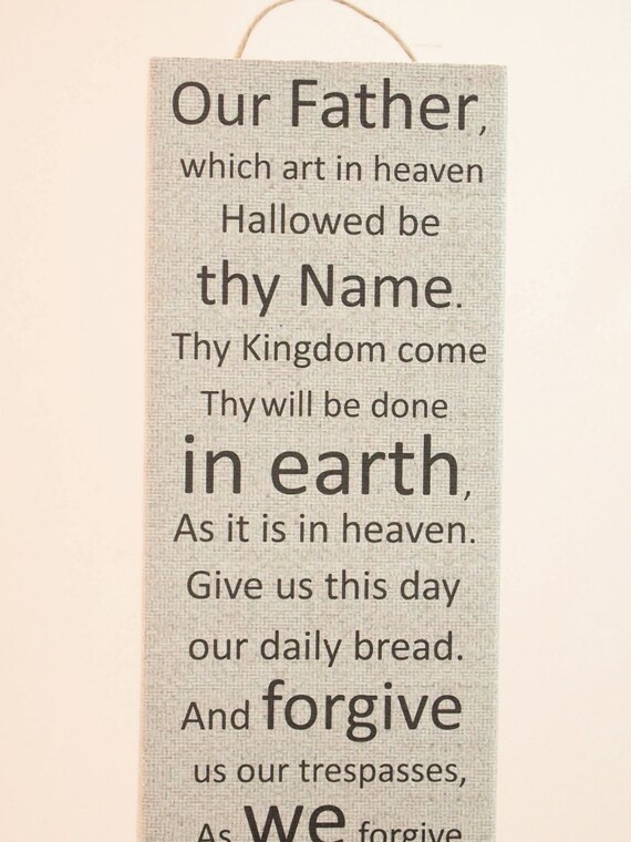 The Lord's Prayer Wall Plaque by BloomwoodOriginals on Etsy