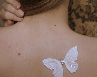 Bijou de peau mariage papillon satin - Bridal butterfly skin jewel