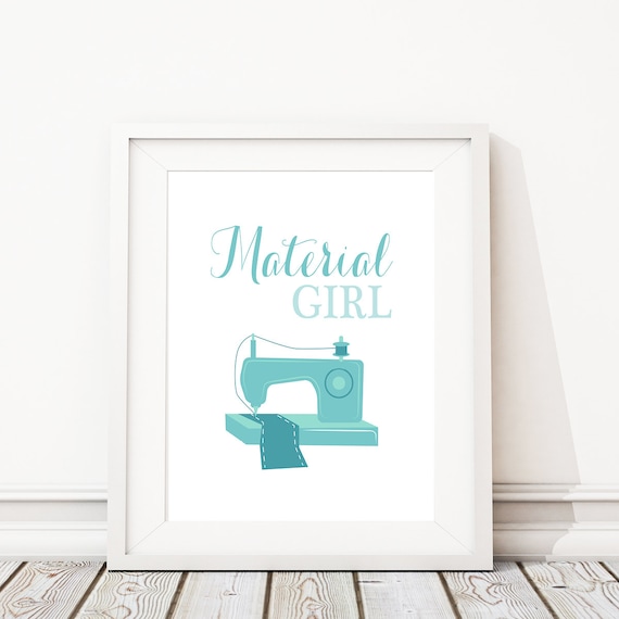Material Girl sewing or craft room wall art