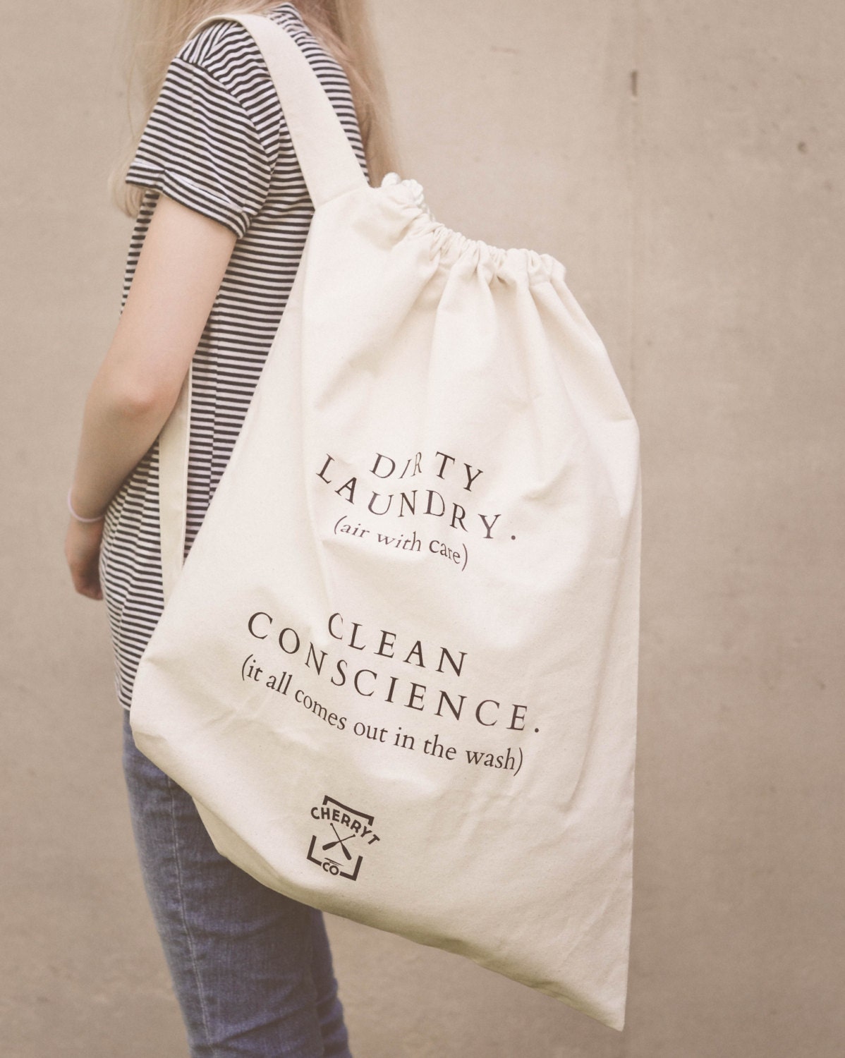 Laundry Bag. Extra Large Eco Canvas Camp College Laundry