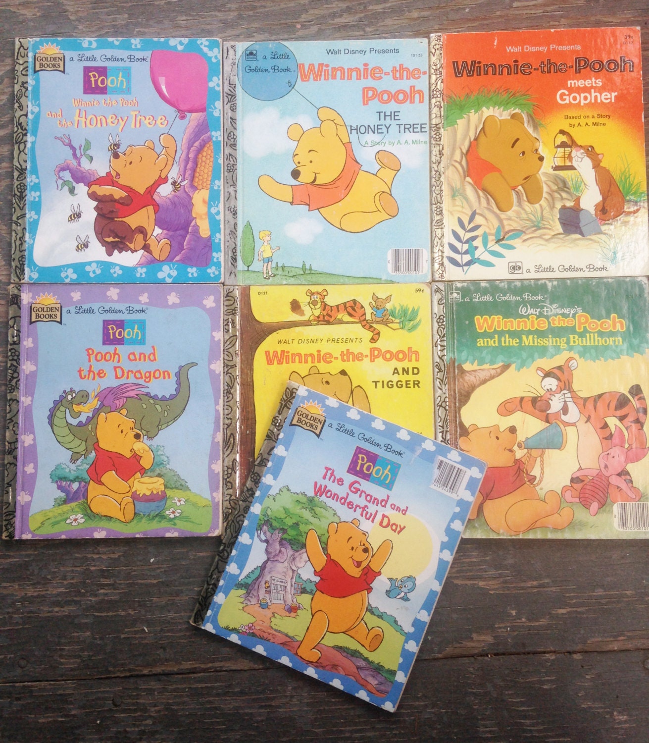 Lot WINNIE The POOH Children's Little Golden Books by WUNDERSTUFF