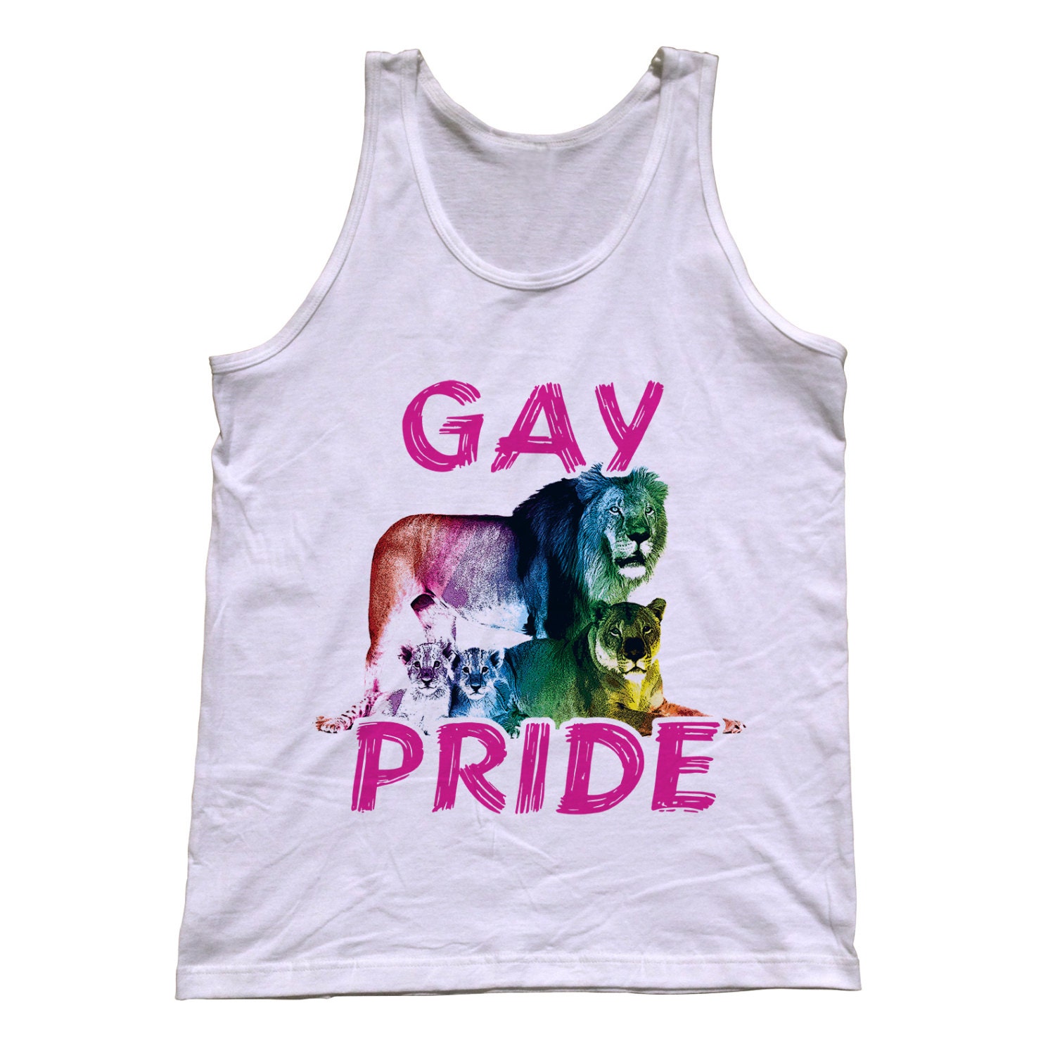 Gay Pride Tank Top Queer Lion Tank Top Unisex Sizes XS2X