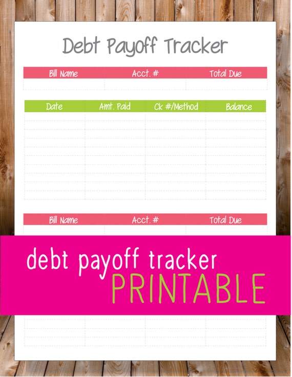 debt payoff tracker by MarieReneeCreations on Etsy