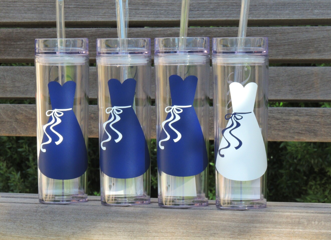 Bridal party cups personalized cups customized cups wedding