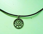 Tree Of Life Leather Choker