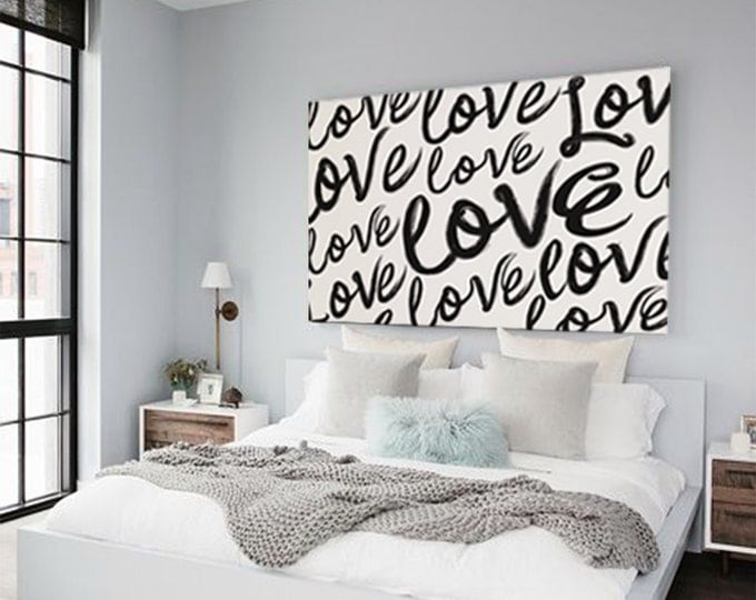 Modern Love Script Art - Large Home Decor Print